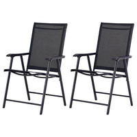 KLAPPSESSEL Schwarz 2 Stück - Schwarz, Metall (58/94/64cm) - GiPP