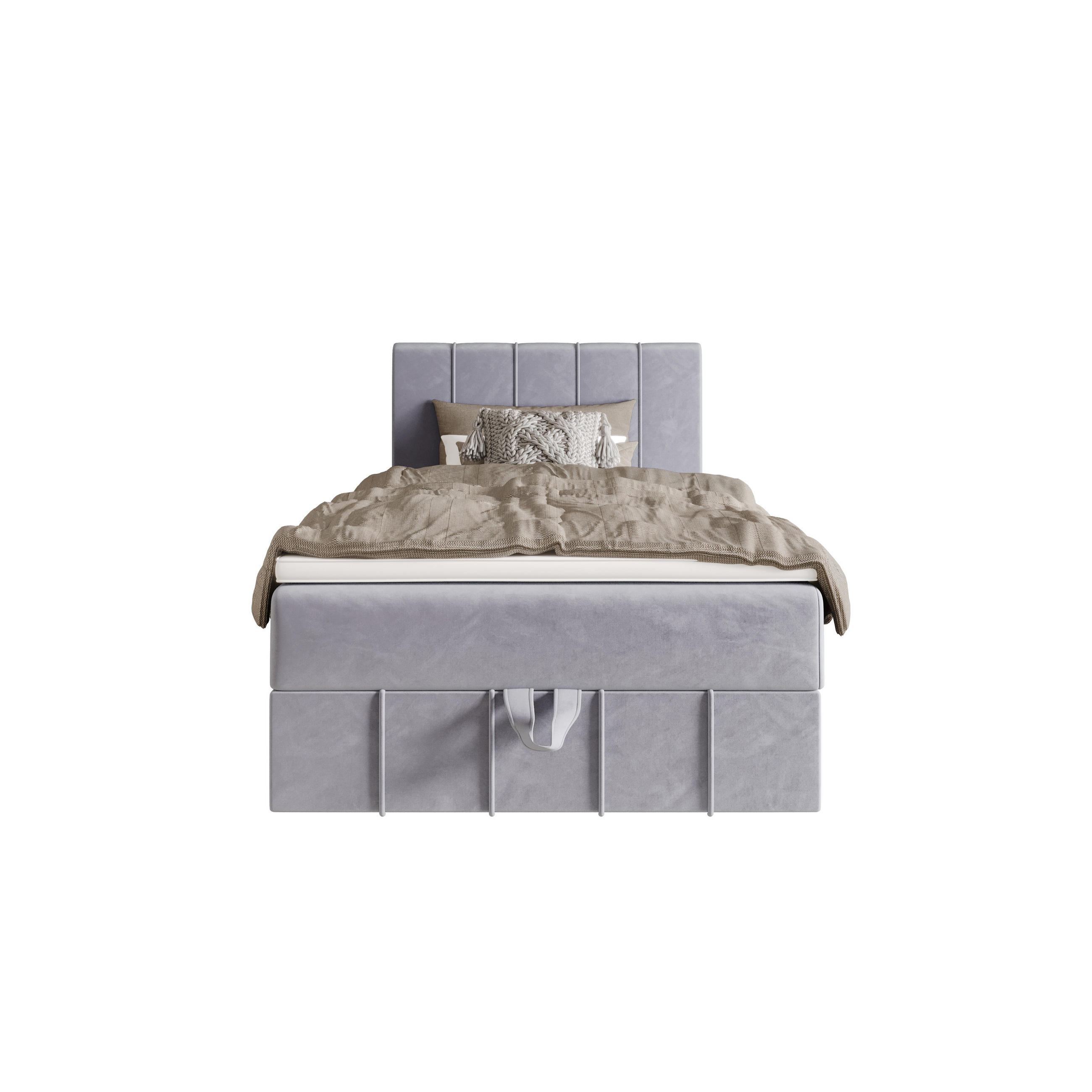 BOXBETT BAHAMA 100x200 Monolith 70, mit Matratze H3, Bonell und Topper, Hellblau - Hellblau, Holz/Kunststoff (100/200cm) - Bedante