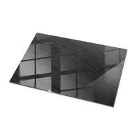 TISCHPLATTE 100x70 cm Natursteinstruktur - Dunkelgrau/Schwarz, Glas (100/70/0.4cm) - TULUP