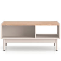 COUCHTISCH NALIA, Kaffeetisch, Creme/Eiche - Eichefarben/Creme, Holzwerkstoff/Metall (60/90/40cm) - KONSIMO®