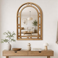 75CM Bogen Spiegel HTA0405 - Naturfarben, Naturmaterialien (3.5/75/50cm) - Hometopia