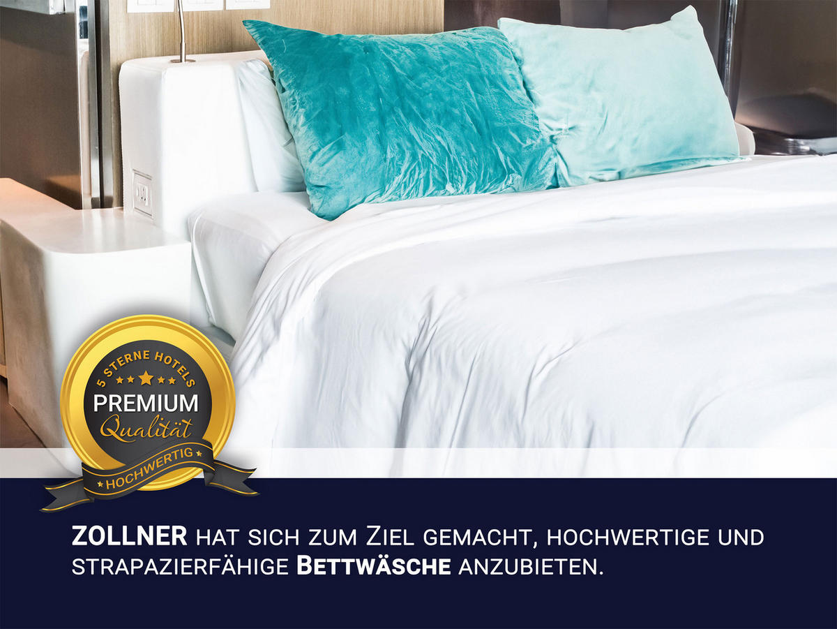 BETTWÄSCHE, 220x240 cm, 100% Baumwolle, Weiß - Weiß, Textil (240/220cm) - Zollner