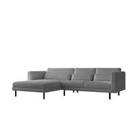 ECKSOFA Agada In Poso - Grau, Holzwerkstoff/Textil (281/174cm) - Fun Möbel