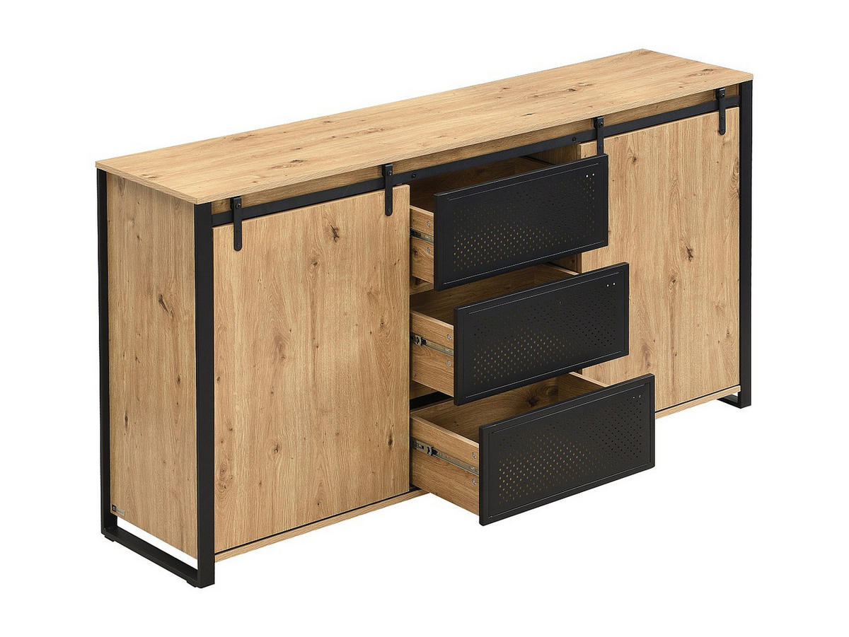 SIDEBOARD - 170 cm x 40 cm - Holz, Platte - Naturfarben Hell - BELINARO - Naturfarben, Holz (170/91/40cm) - Vente-Unique