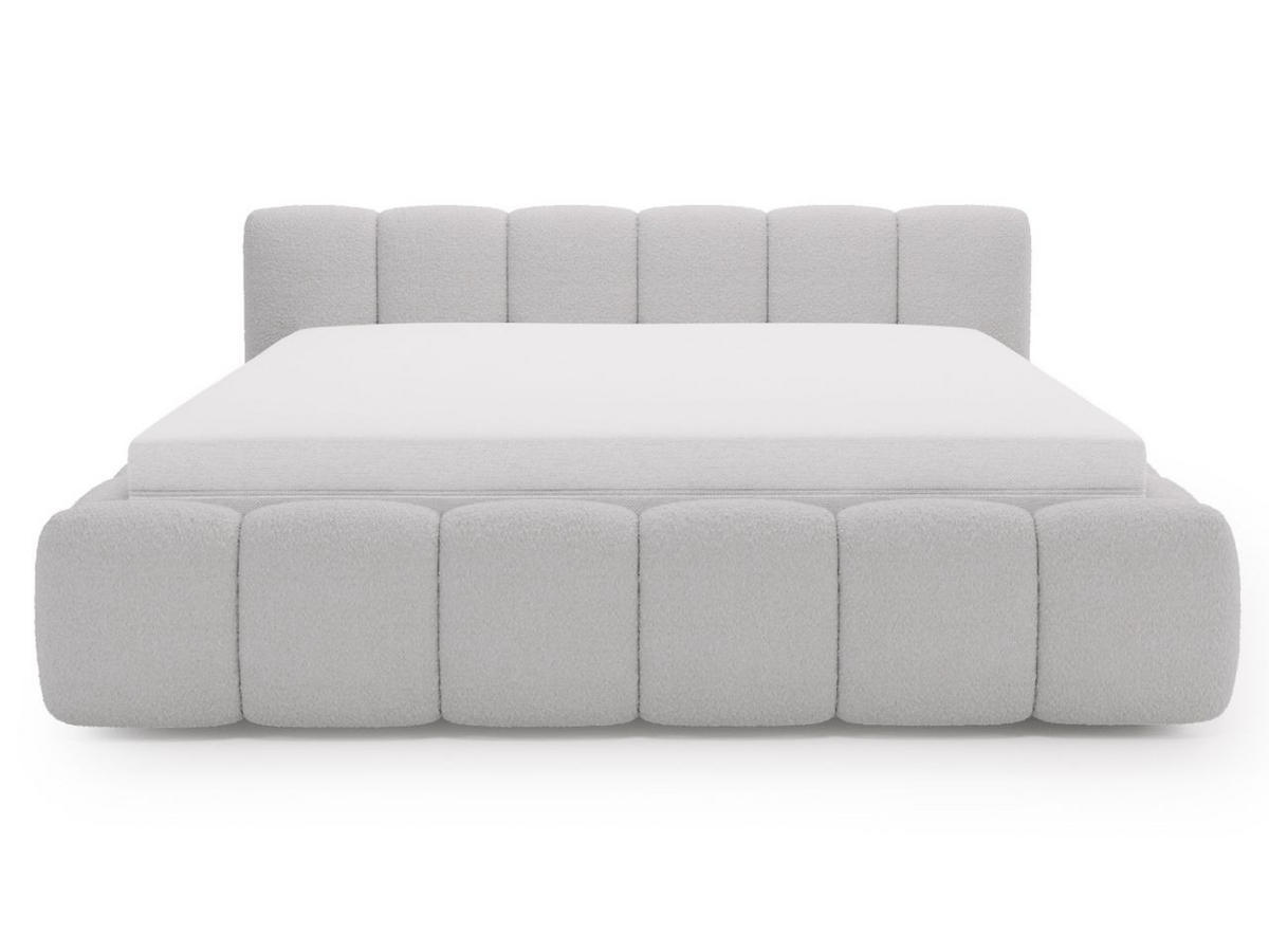 POLSTERBETT Cloud Low 140x200 Bouclé-Stoff Grau - Grau, Textil (140/200cm) - Graingold