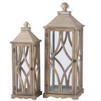 HOLZLATERNE groß Karol - Braun, Holz (28/75/28cm) - Boltze Home