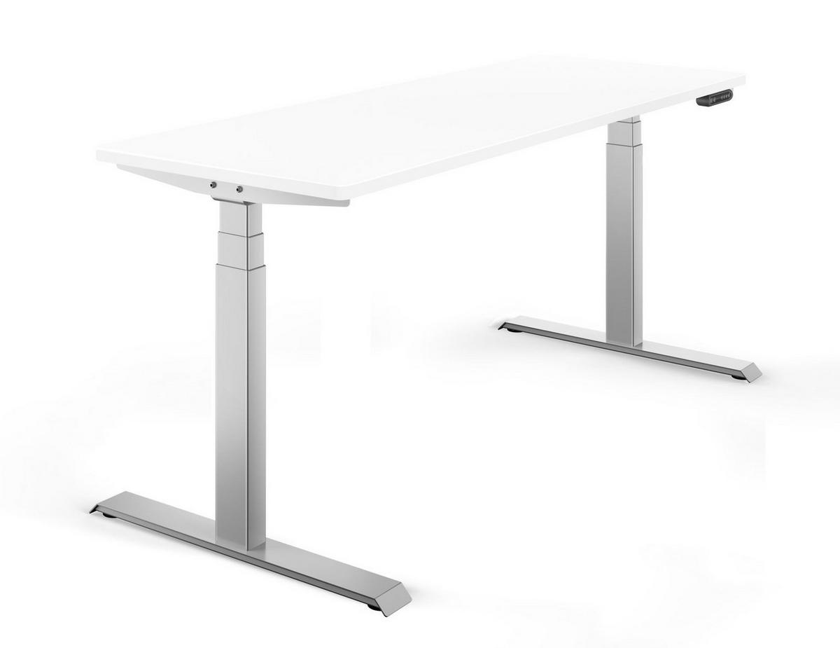SCHREIBTISCH elektrisch höhenverstellbar REC 160x60 cm Weiss - Weiß, Metall (60/160/65cm) - Schaff