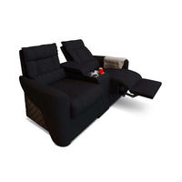 KINOSESSEL Kinosessel Relax Schwarz - Schwarz, Kunststoff (190/94/92cm)