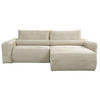 ECKSOFA Leo Hellbeige beidseitig montierbar - Beige/Creme, Kunststoff/Textil (255/85cm) - Selsey