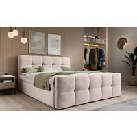 BOXBETT Modena 3 beige 180/200 cm mit Bettkasten - Beige, Textil (180/200cm) - wonello