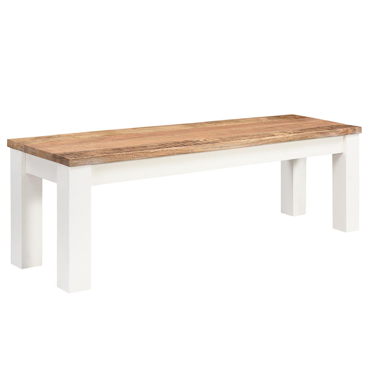 SITZBANK - Mango massiv - Naturfarben, Holz (140/45/40cm) - home24