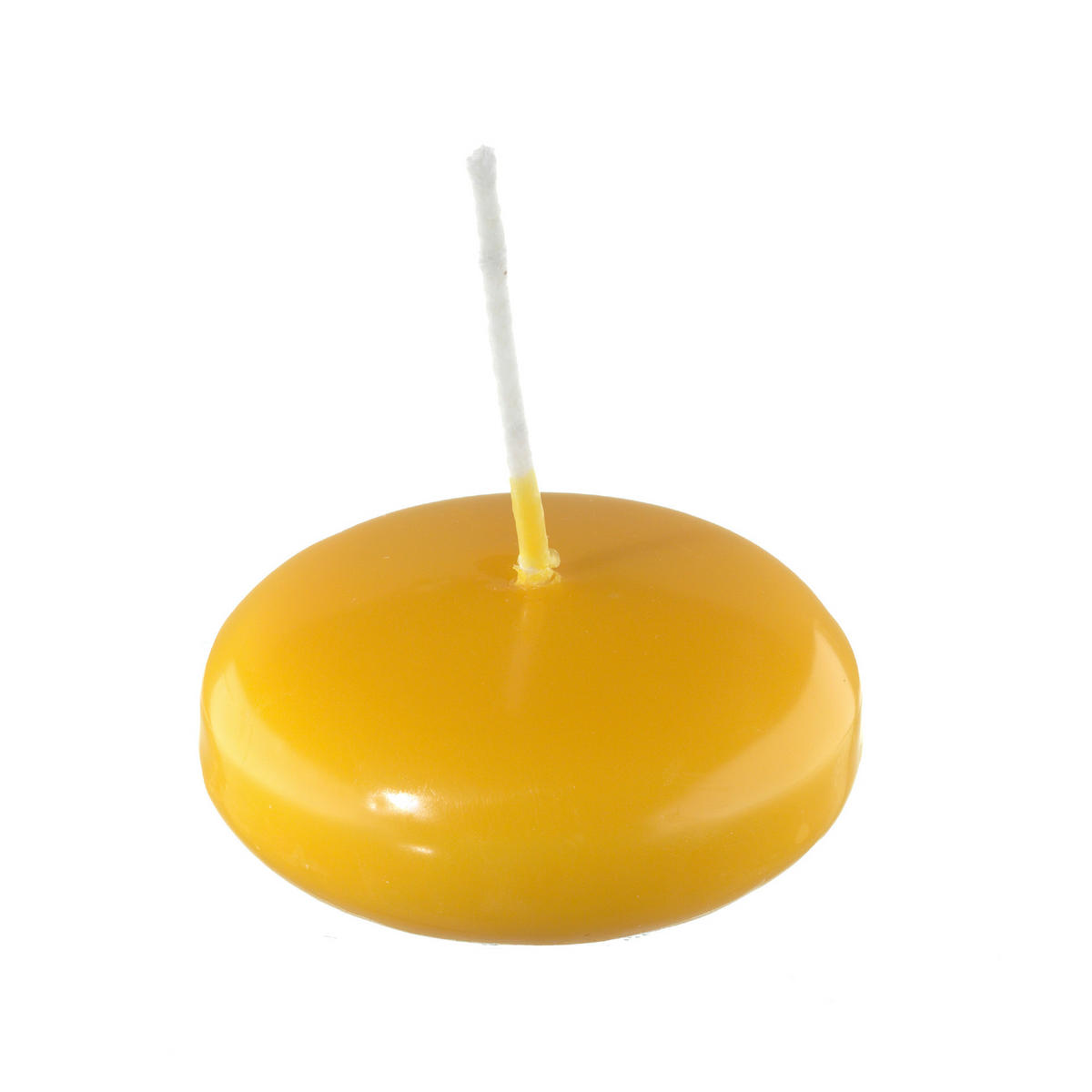 SCHWIMMKERZEN Goldgelb 26 x Ø 42 mm, 8 Stück - Gelb, Paraffin (4.2/2.6/2.6cm) - Kopschitz Kerzen