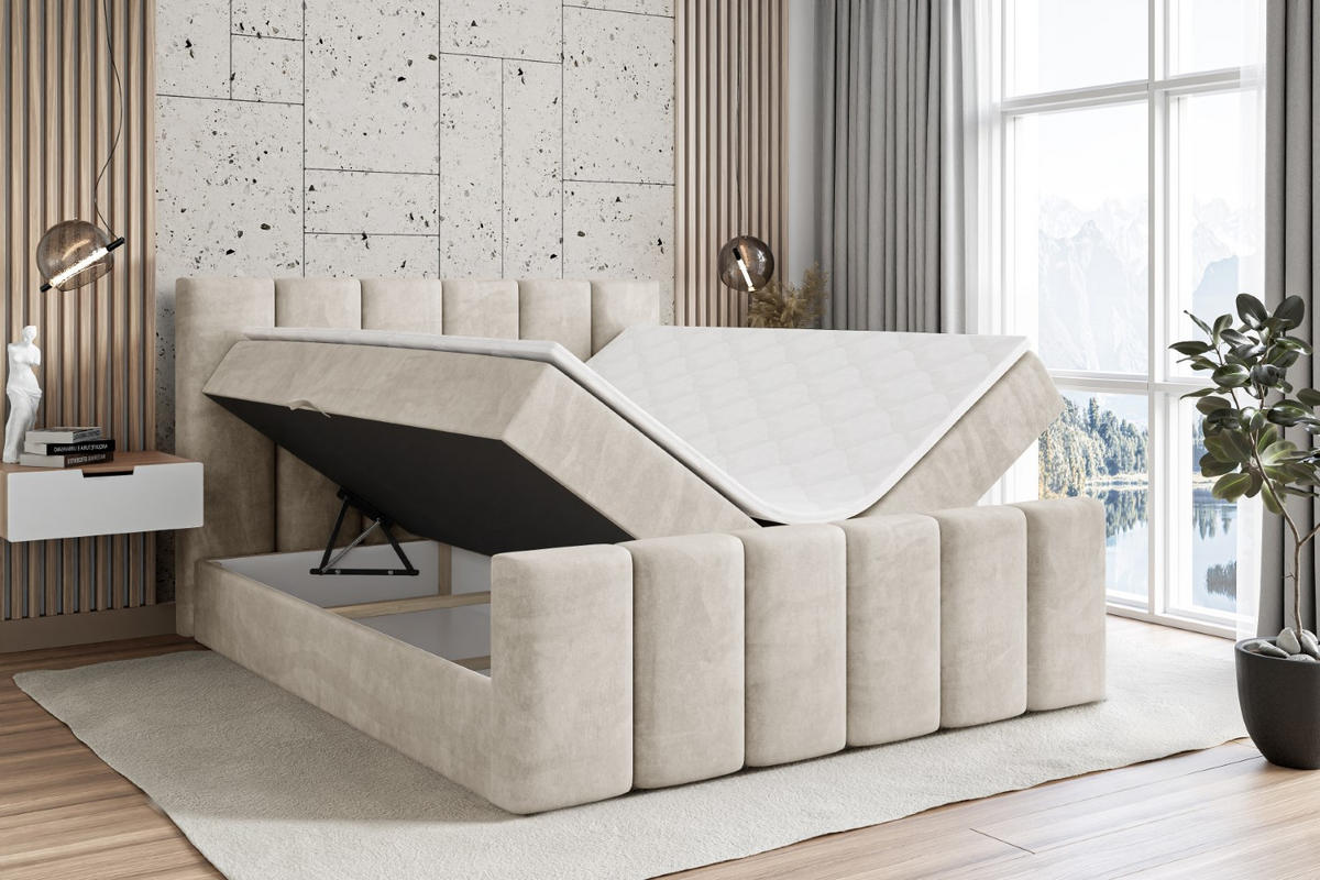 BOXBETT BOXI1-Z - 140x200 cm - H3 - Ecru - Ecru, Holzwerkstoff (140/200cm) - ALTDECOR