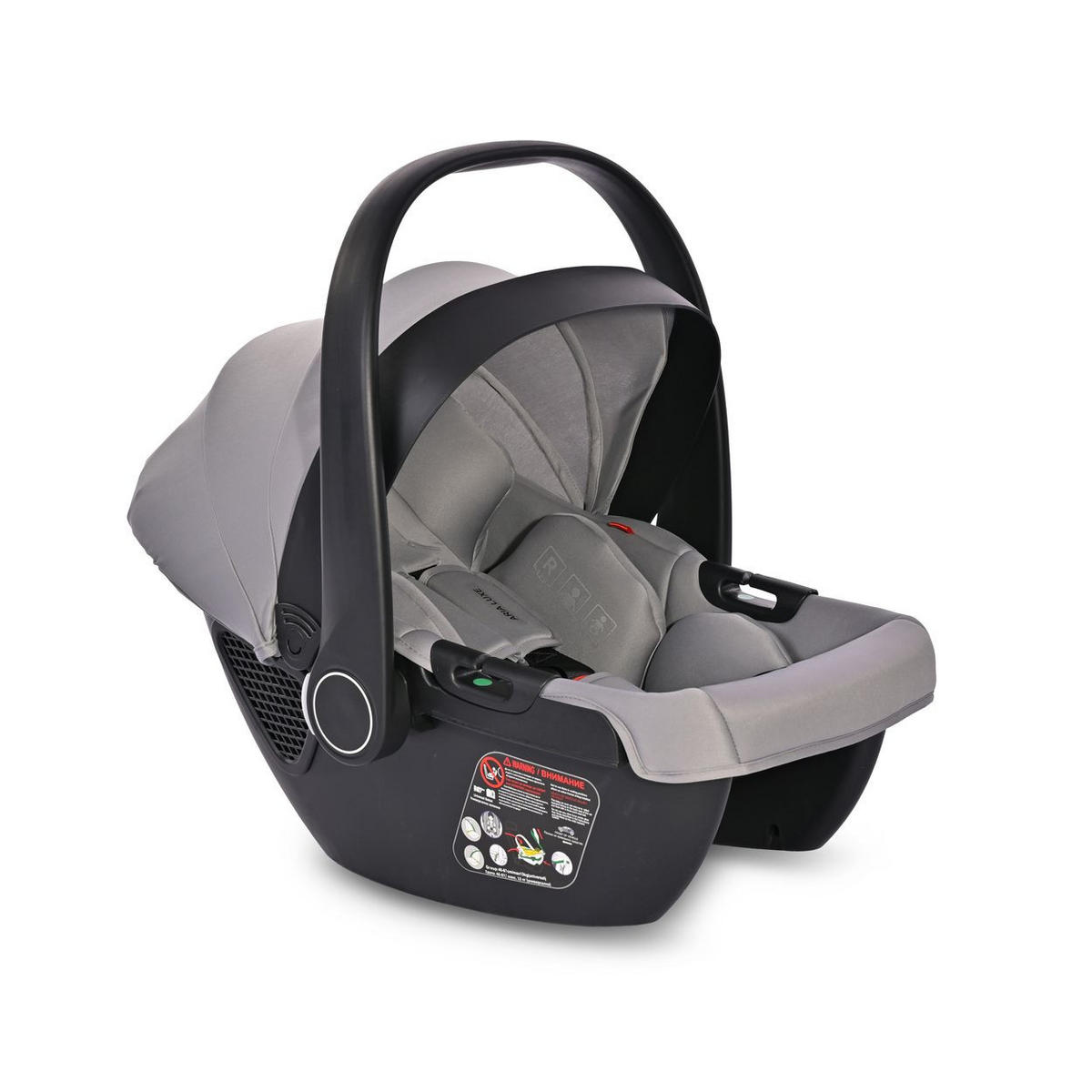 BABYSCHALE i-Size Aria Luxe grau (40 - 87 cm) verstellbar, Memory-Schaum - Grau, Kunststoff (43/59/68cm) - Lorelli