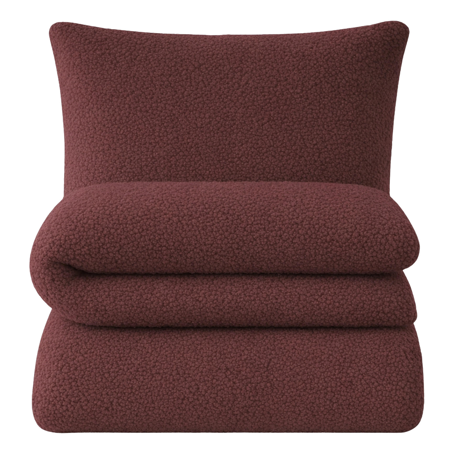 WINTER-BETTWÄSCHE 135x200 Teddy Fleece Warmer Plüsch Bettbezug Kuschelig - Rot - Bordeaux, Textil (135/200cm) - Carpe Sonno