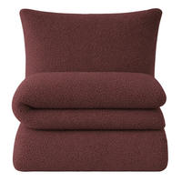 WINTER-BETTWÄSCHE 135x200 Teddy Fleece Warmer Plüsch Bettbezug Kuschelig - Rot - Bordeaux, Textil (135/200cm) - Carpe Sonno