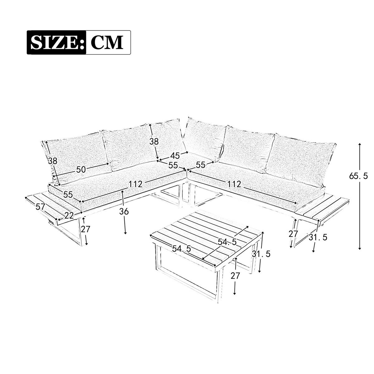 FREIZEITSET Eck Beige+Grau Mit 5-Stufen Liegefunktion - Grau, Textil - FLIEKS