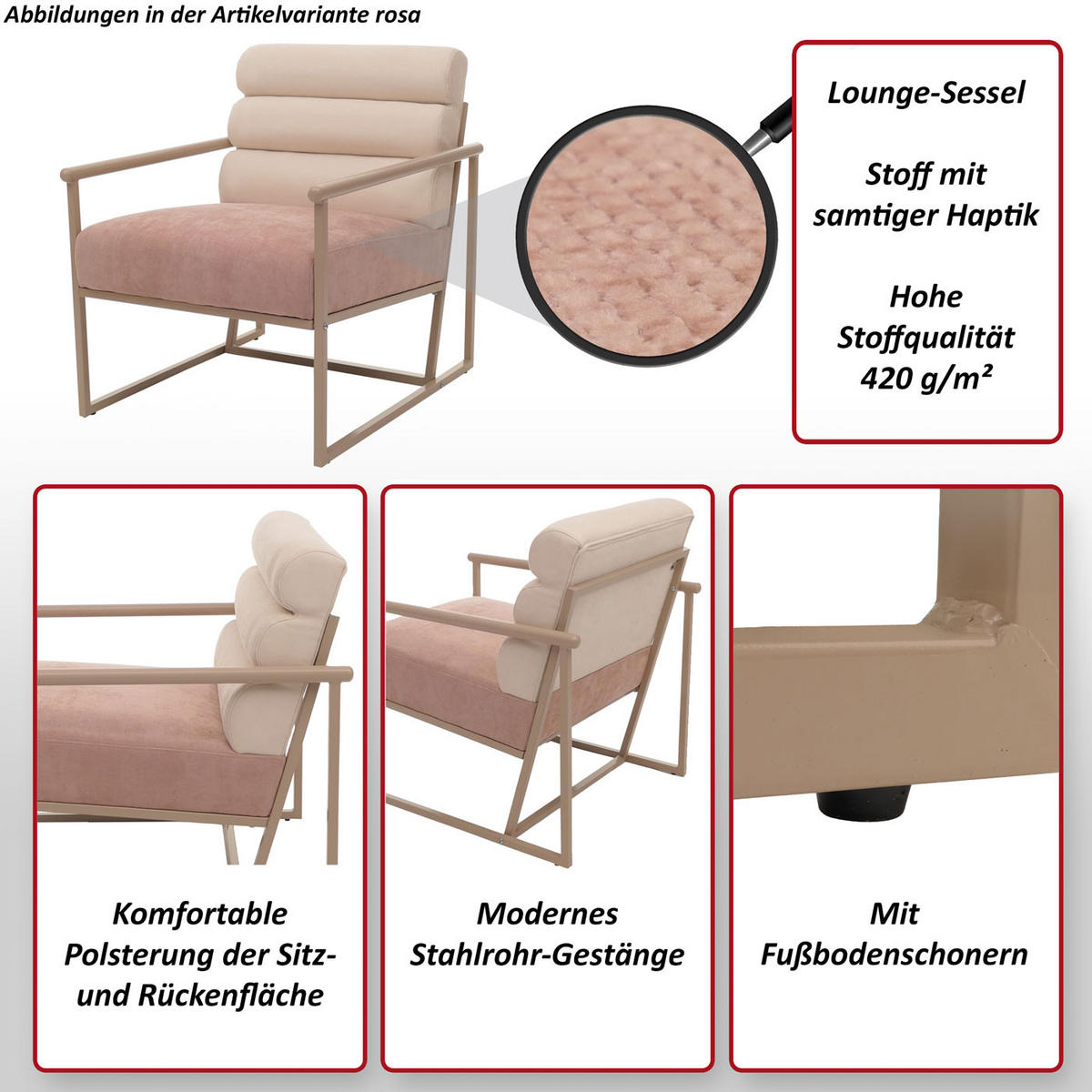 LOUNGE-SESSEL Blau - Blau, Textil (64/78/74cm) - MCW