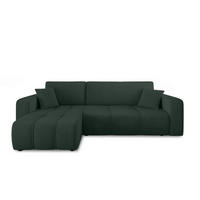 ECKSOFA Dagny Mit Schlaffunktion - Grün, Holzwerkstoff/Textil (248/146cm) - Fun Möbel