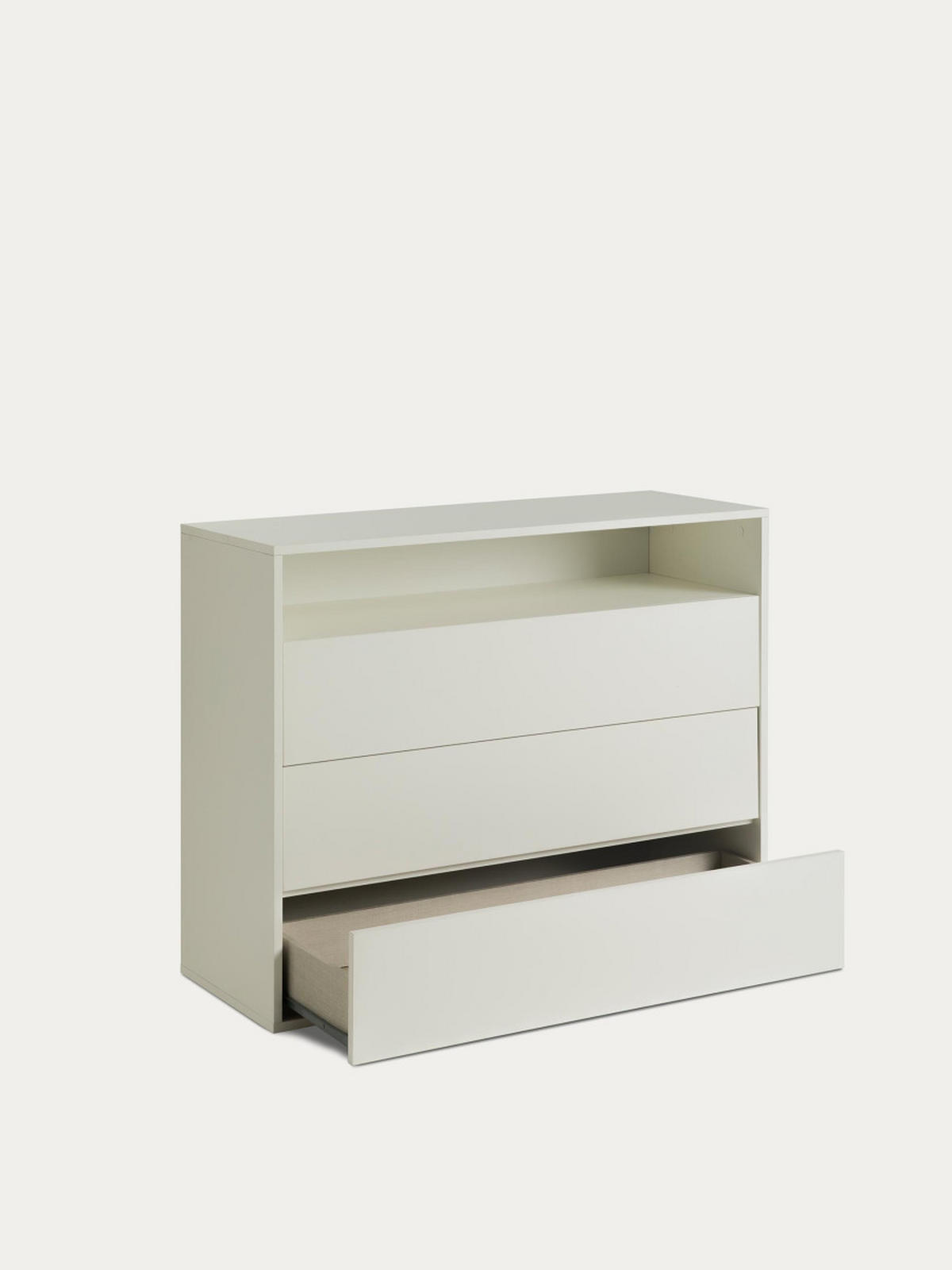 KOMMODE Hegas Weiß 103.5 cm x 83.8 cm - Weiß, Holzwerkstoff (103/83/40cm) - Kenay Home