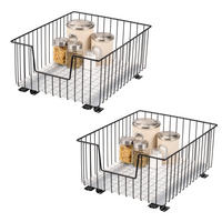 SCHRANK-KORBAUSZUG 40 cm, schwarz, Metall - Schwarz, Metall (40/23/50.5cm) - bremermann