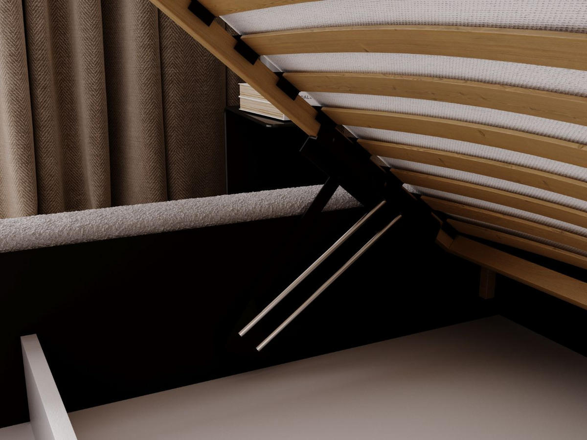 POLSTERBETT Palermo 200x200 Hellgrau - Hellgrau, Textil (200/200cm) - Graingold