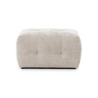 POLSTERHOCKER mit raffinierten Steppungen, zu passendem Sofa, Wellenunterfederung, Chenille-Bezug Beige / 21053 - Beige/Schwarz, Kunststoff/Textil (87/46/68cm) - luma-home