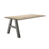 SCHREIBTISCH Edin 5 140 x 70 x 75 Bürotisch graphit/eiche sägerau - Graubraun, Holz (140/70/75cm) - 58aufmkessel
