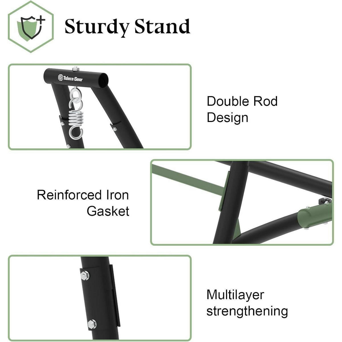 HÄNGESESSEL mit Gestell Grau Stoff bis 150kg - Grau, Textil (110/1.5/110cm)