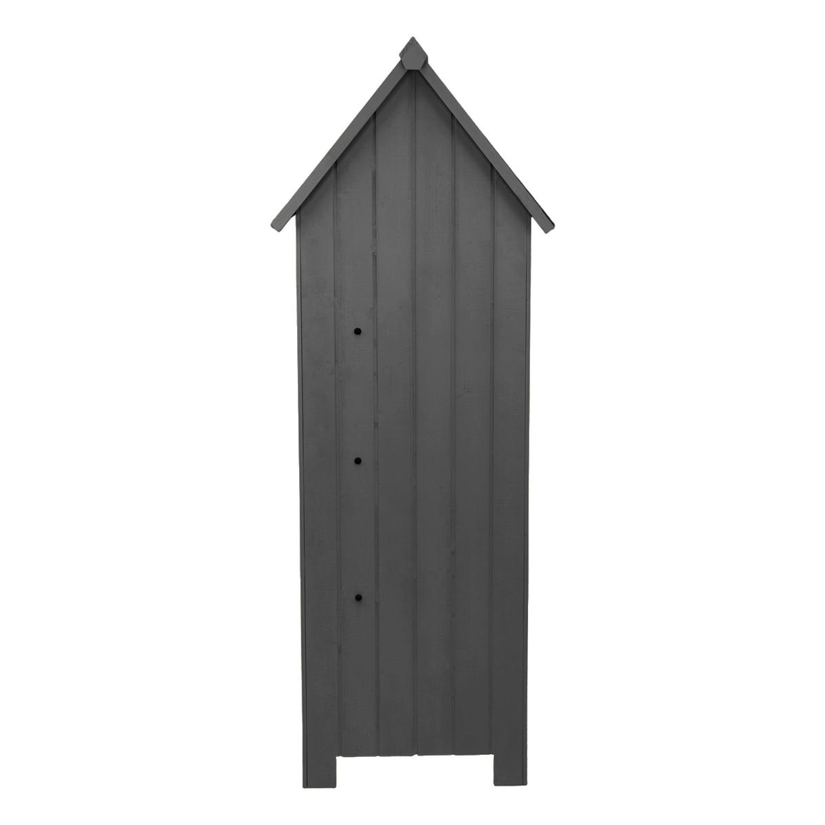 GARTENSCHRANK aus Holz – Grau - Grau, Holz (66/178/46cm)