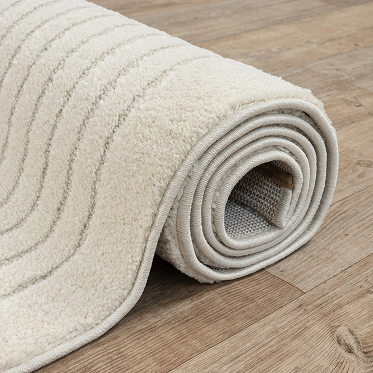 KURZFLORTEPPICH Geometrisch MUOTA Polypropylen Creme 200 x 280 cm - Beige, Textil (200/280cm) - KADIMA DESIGN