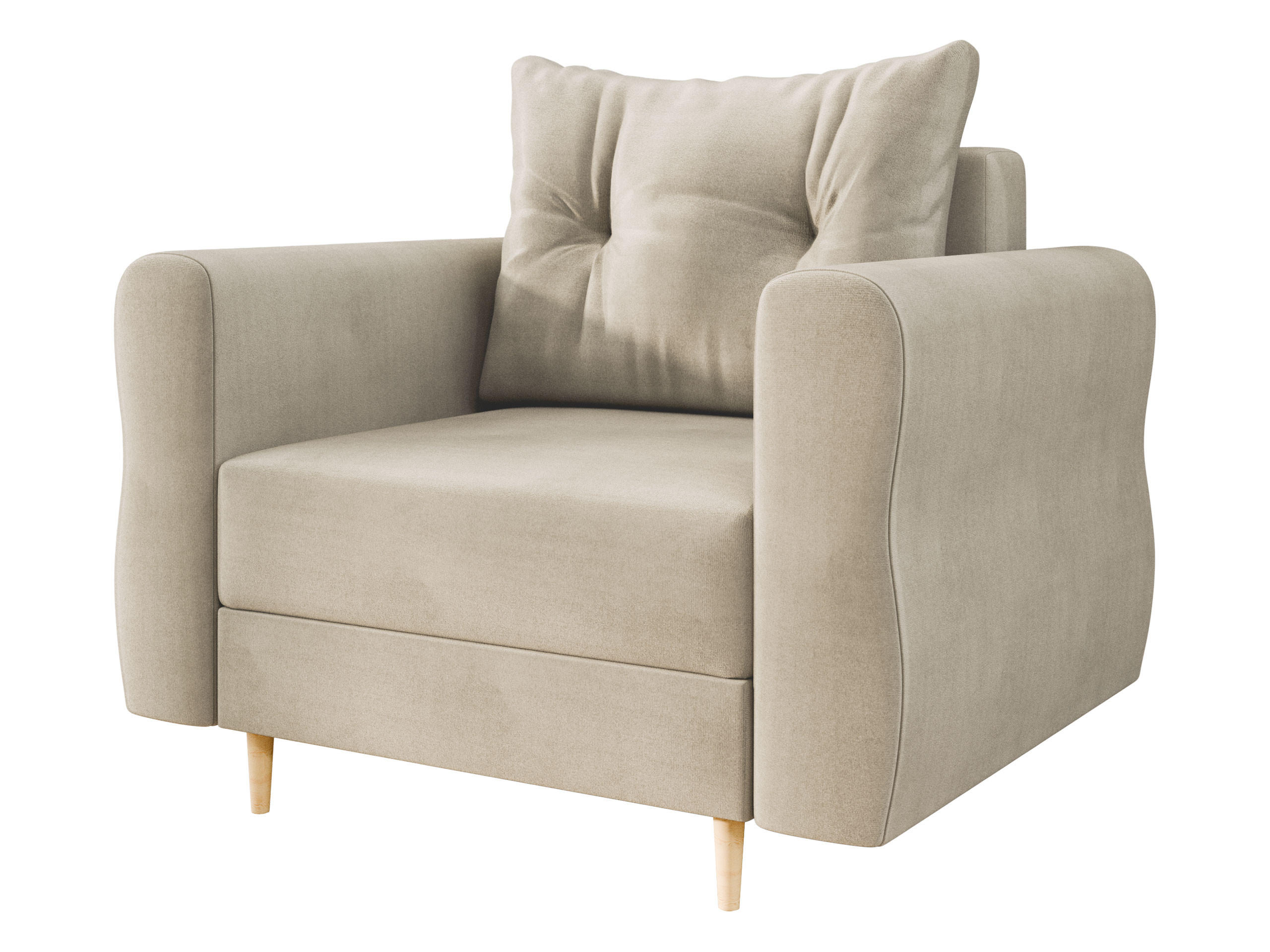 SESSEL Zako - Beige/Naturfarben, Holz/Textil (106/85/77cm) - MIRJAN24