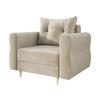 SESSEL Zako - Beige/Naturfarben, Holz/Textil (106/85/77cm) - MIRJAN24