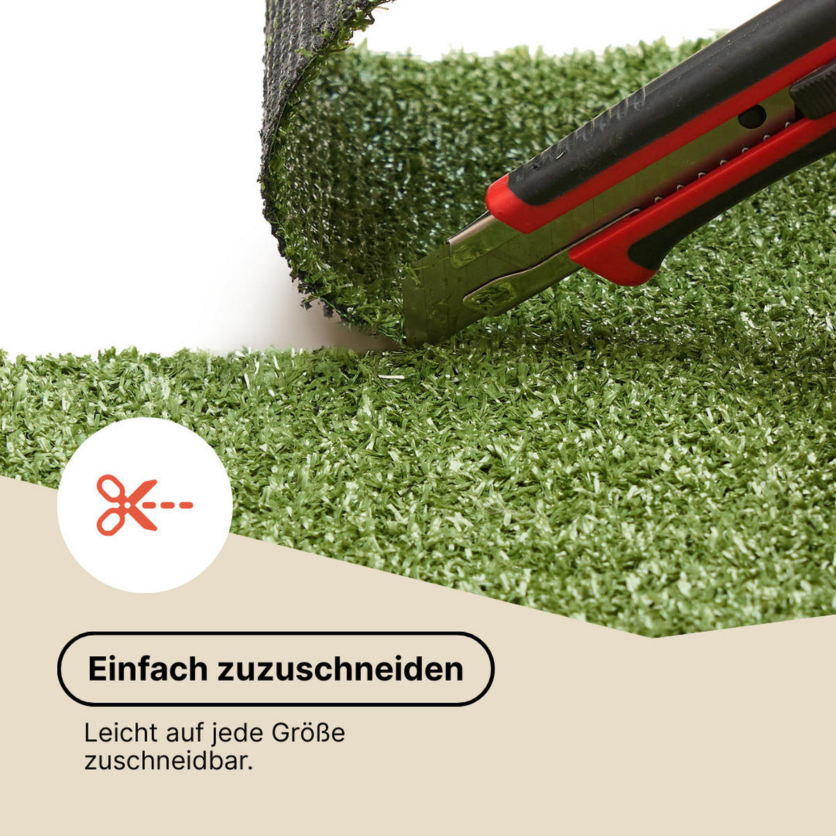 KUNSTRASEN Canyoo 7 mm – Wetterfester Rasenteppich für Balkon & Terrasse 133/450 cm - Grün, Textil (133/450cm) - Tapiso
