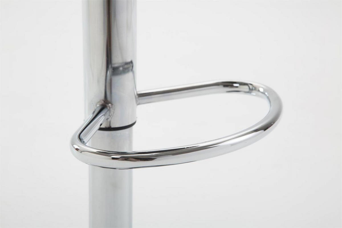 BARHOCKER Stoff hellgrau - Chromfarben/Hellgrau, Textil/Metall (45/71/45cm) - CLP