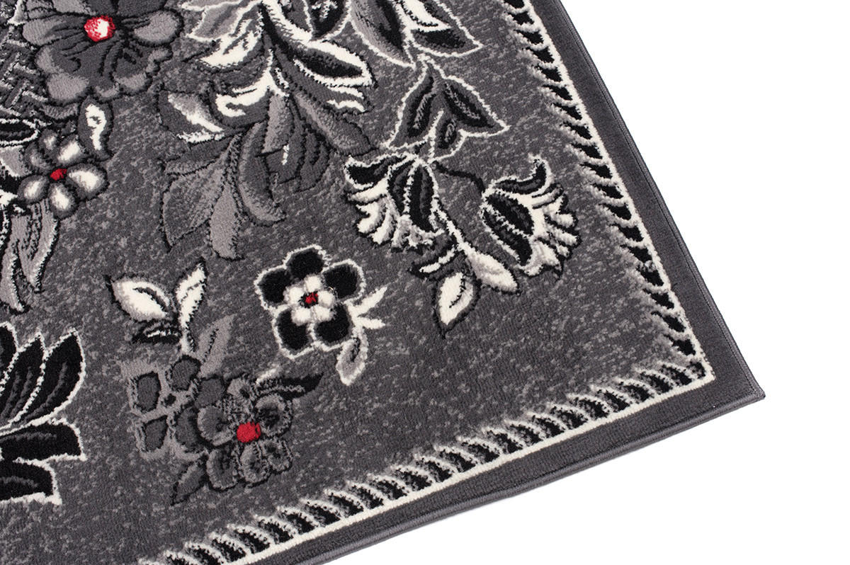 TEPPICH DREAM Rot Dunkelgrau 300/400 cm - Dunkelgrau/Rot, Textil (300/400cm) - Tapiso