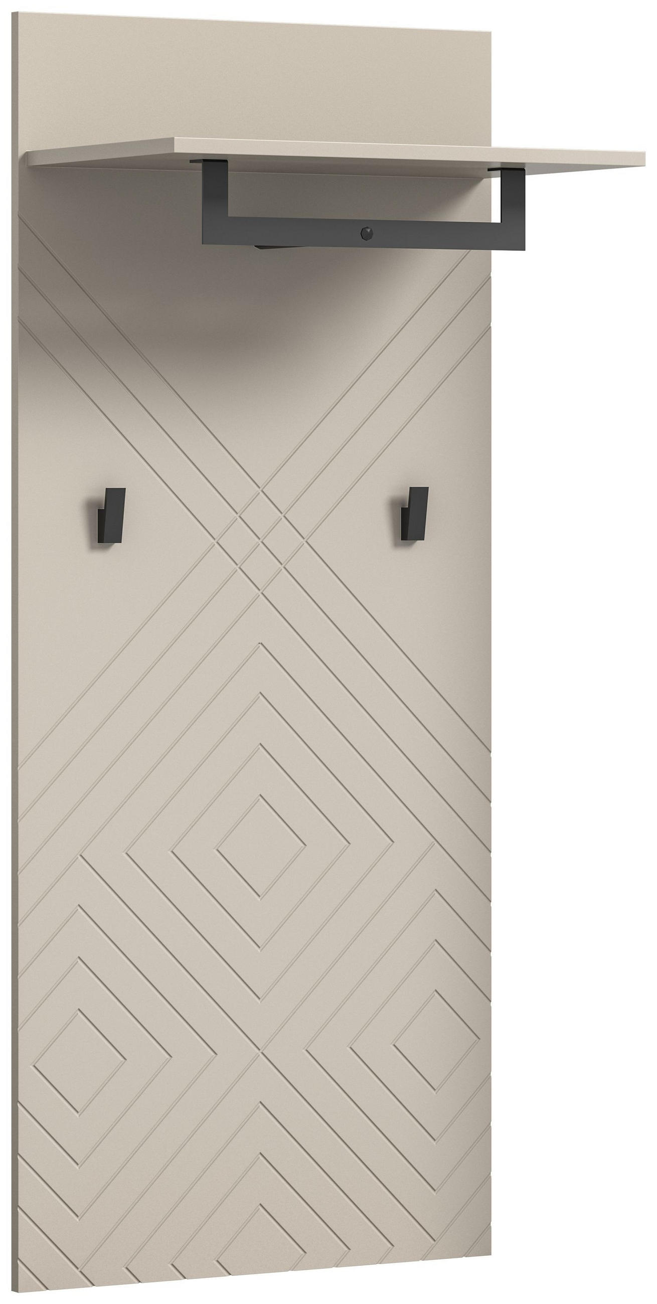 GARDEROBENPANEEL NOTES (B/H/T: ca. 60/140/35 cm) in sandbeige/sandbeige matt - Sandfarben, Holzwerkstoff (60/140/35cm)