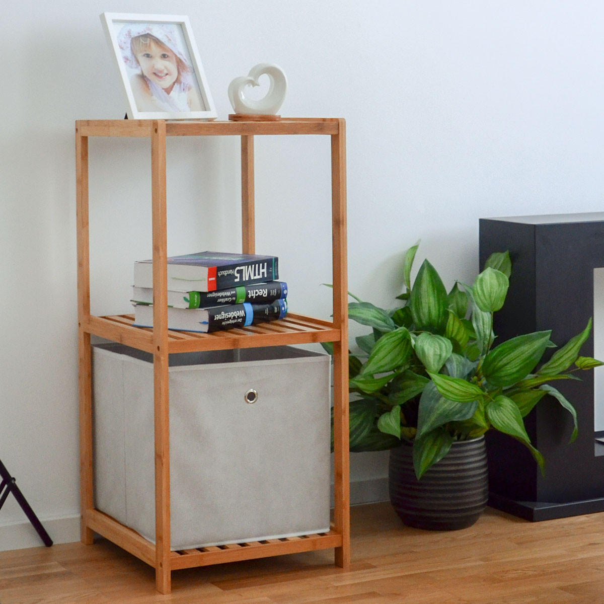 BADREGAL 83x38x40 cm mit 3 Fächern - Braun, Holz (39/83/38cm) - Dunedesign