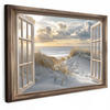 LEINWANDBILD Ausblick - Strand - Dünen - Meer - Natur Groß 140x90 cm - Sandfarben, Textil (140/90cm) - MuchoWow