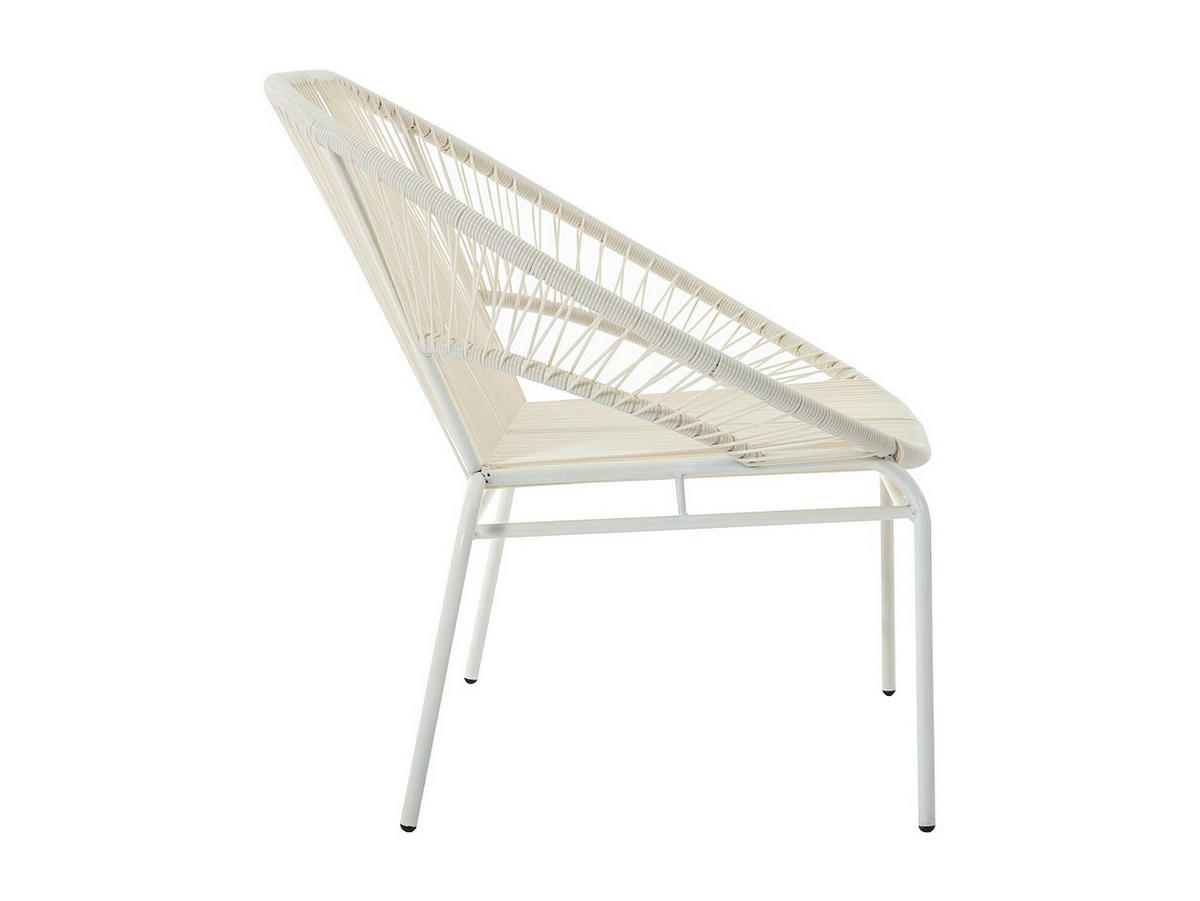 GARTENBANK - 2 Personen - Harz - Weiß - - Weiß, Kunststoff (115/80/78cm) - Vente-Unique
