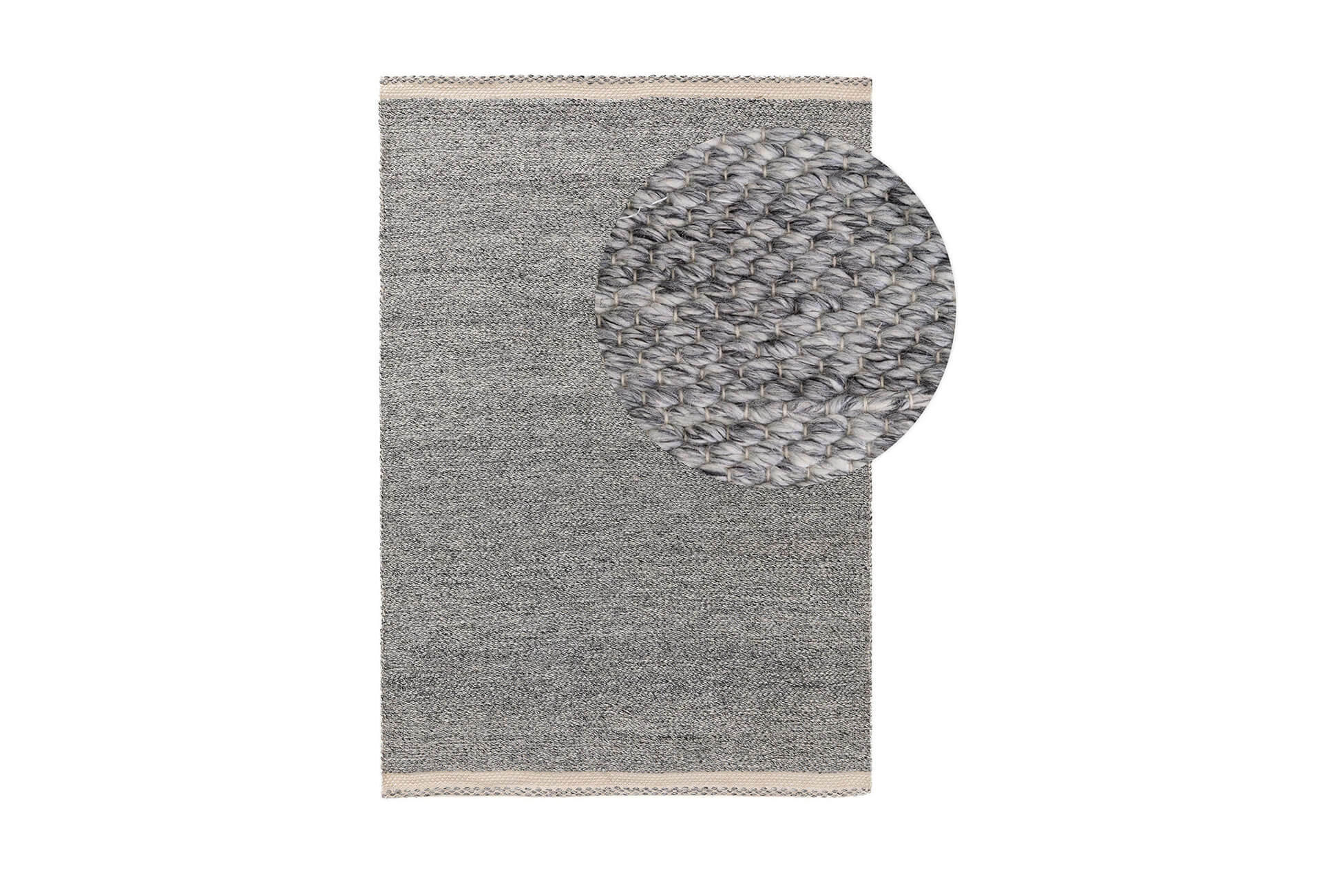 TEPPICH aus recyceltem Material Kiah Grau 160x230 cm - Grau, Textil (160/1cm) - KUNSTLOFT