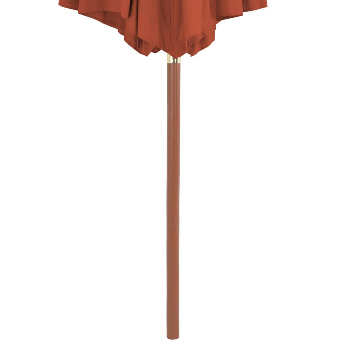 SONNENSCHIRM aus Holz ANNA Terrakotta HxB 258x300 cm - Terracotta, Holz (300/300cm) - DELUKE