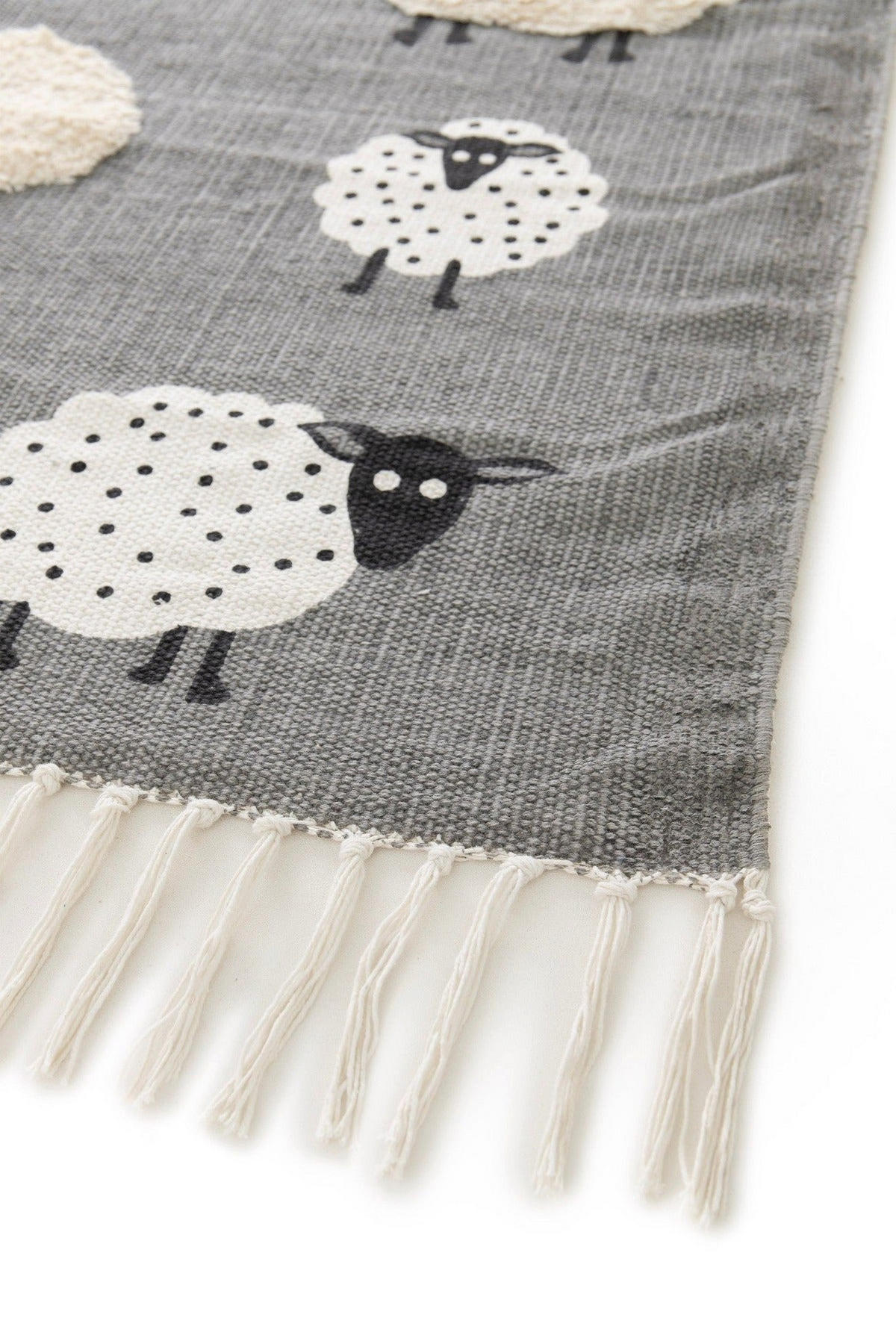 KINDERTEPPICH aus Baumwolle grau - Grau, Naturmaterialien (120/170cm) - AFK Living