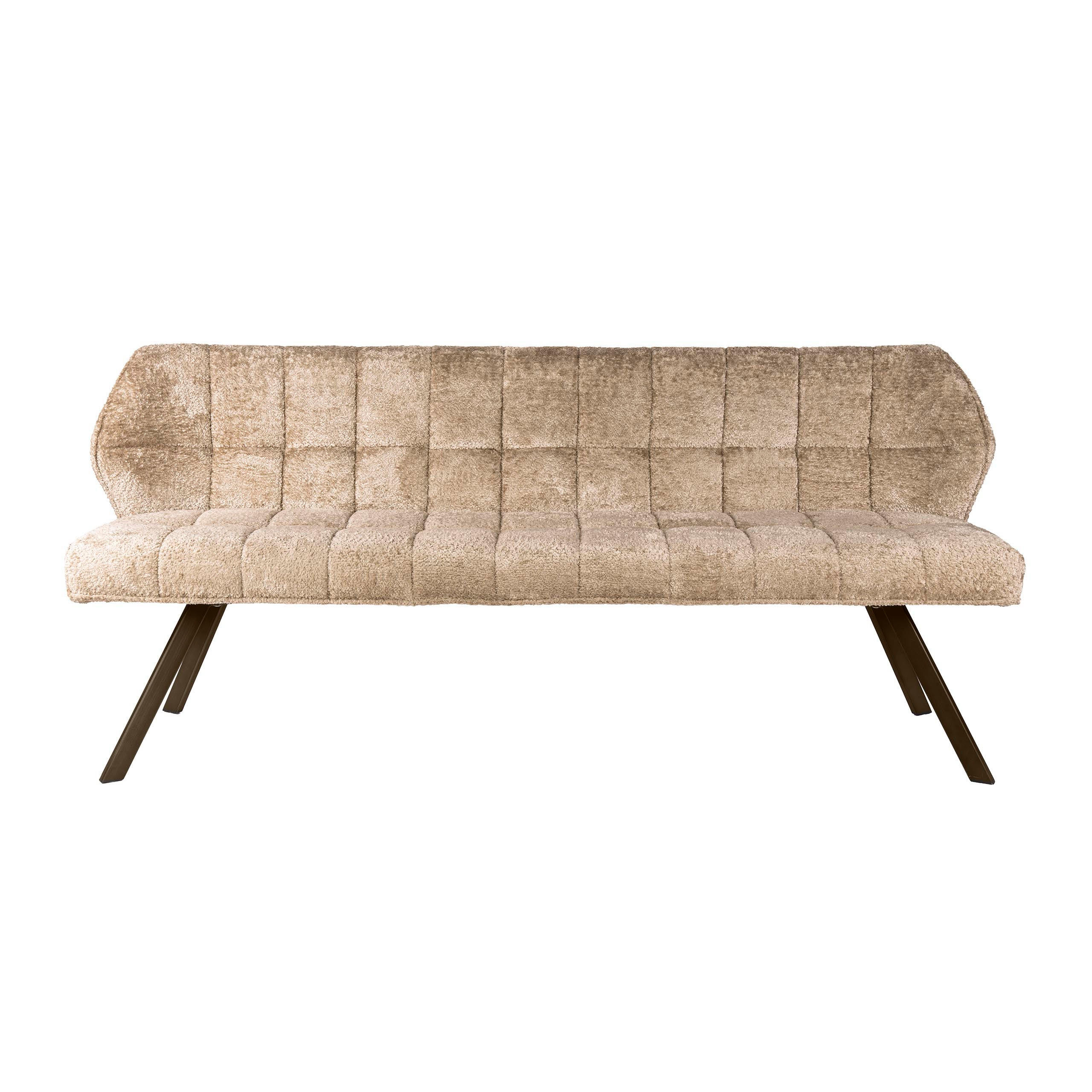 EETKAMERBANKEN Raster Beige 58/180/81 cm - Beige, Textil (180/81/58cm) - Hoyz Collection