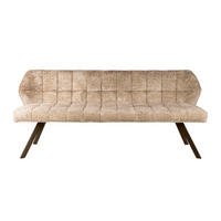 EETKAMERBANKEN Raster Beige 58/180/81 cm - Beige, Textil (180/81/58cm) - Hoyz Collection