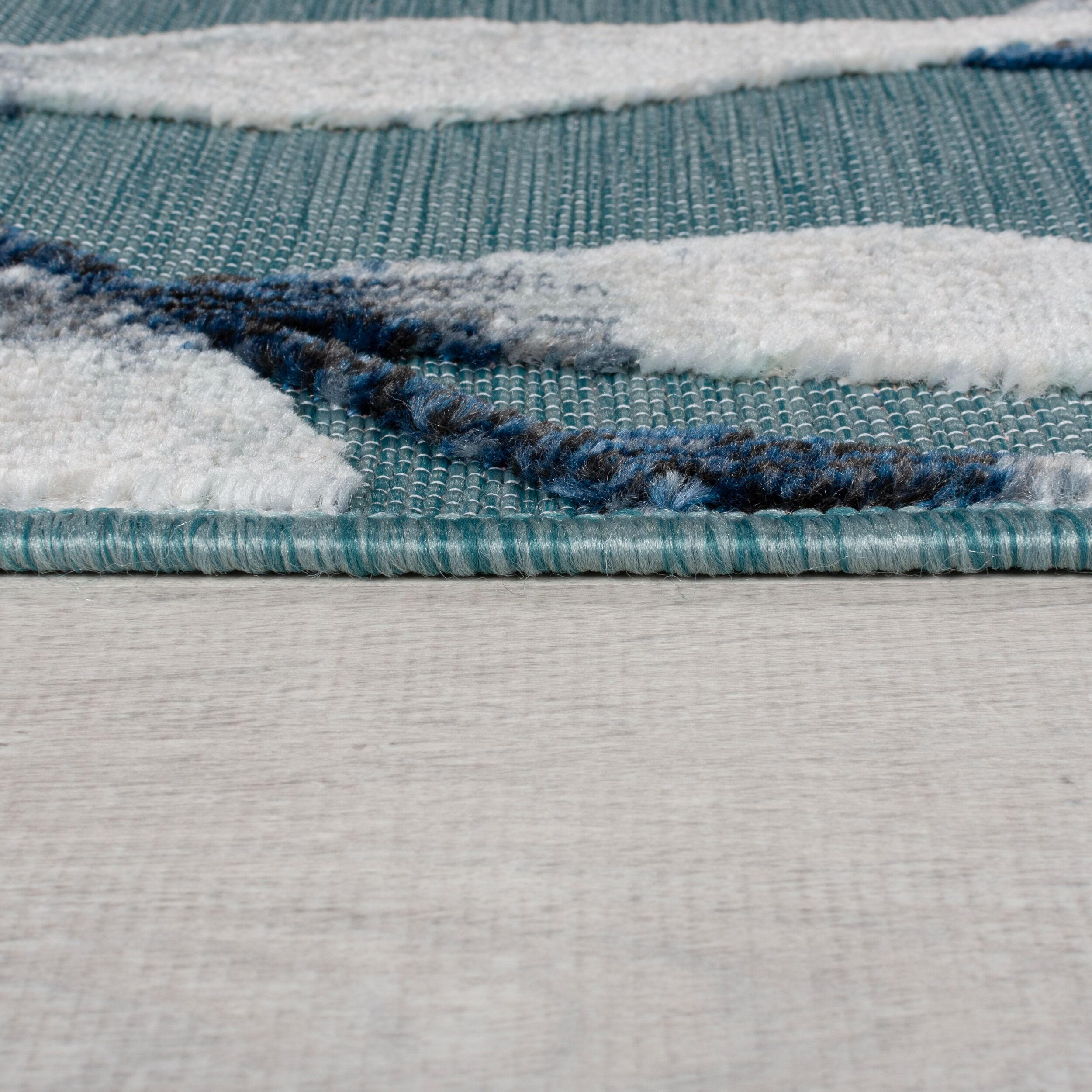 Thumbnail - Kadima Design Outdoor-Teppich, Türkis, Textil, Floral, Rechteckig, 80x230 cm, pflegeleicht, Teppiche & Böden, Teppiche, ...
