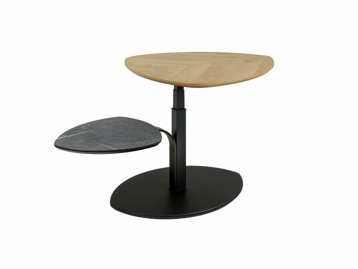 COUCHTISCH höhenverstellbar Cindi 110x47x70 Echtholz Wildeiche/Schwarz - Wildeiche/Schwarz, Holz (110/70/70cm) - 58aufmkessel