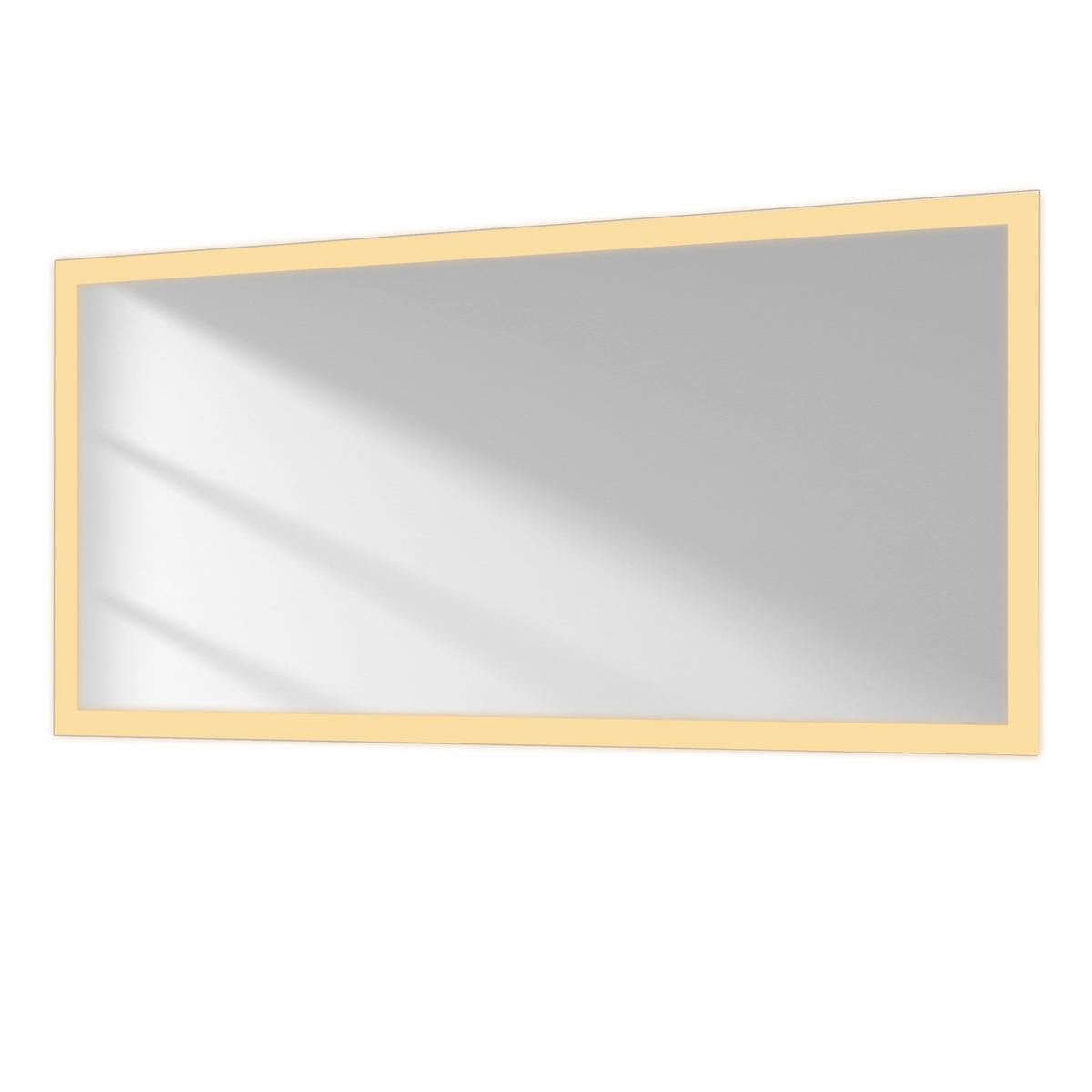 BADSPIEGEL mit Beleuchtung 120/60/3,5 cm - Weiß, Glas (60/3.5/120cm) - EMKE