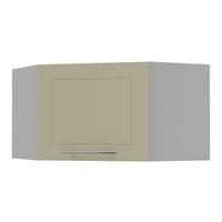 ECKHÄNGESCHRANK Kvantum W10/60/36 Vanille Matt / Grau Matt 60 / 60 / 36cm - Creme/Grau, Holz/Holzwerkstoff (60/36/60cm) - Feldmann-Wohnen