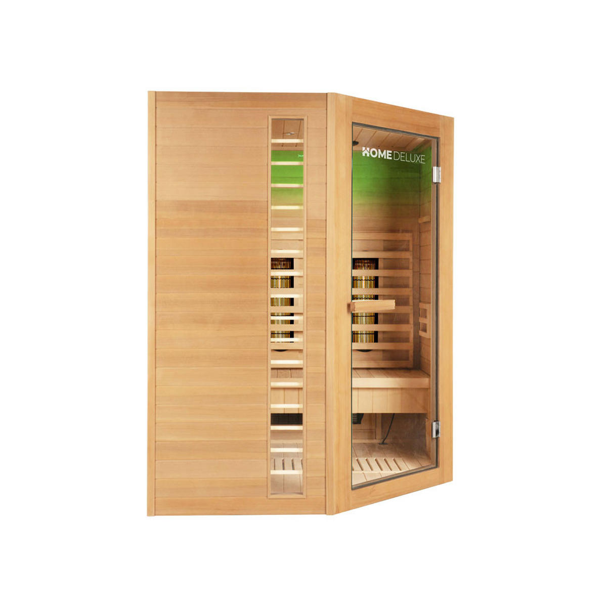 INFRAROTKABINE REDSUN DELUXE XXL - Braun, Holz (150/190/150cm) - Home Deluxe